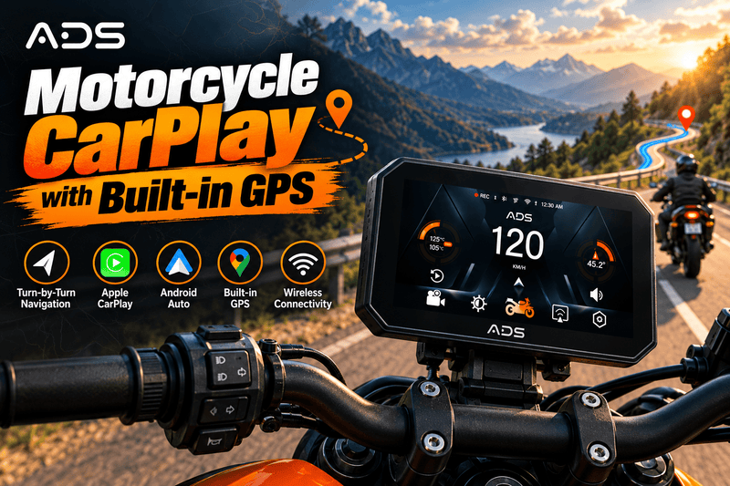 Motorcycle CarPlay with GPS: Built-in GPS vs CarPlay | ADS - ADS Shop