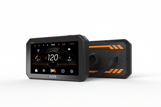 ADS Rover 3.0 Pro - 5" Motorcycle CarPlay Display with BSD, TPMS & 2K Dashcam - ADS Shop